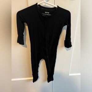 Little Sleepies black zippie 0-3months EUC worn twice